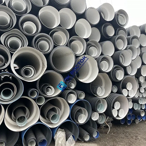 Труба пнд гофрированная 290/250 SN8 двустенная с раструбом
